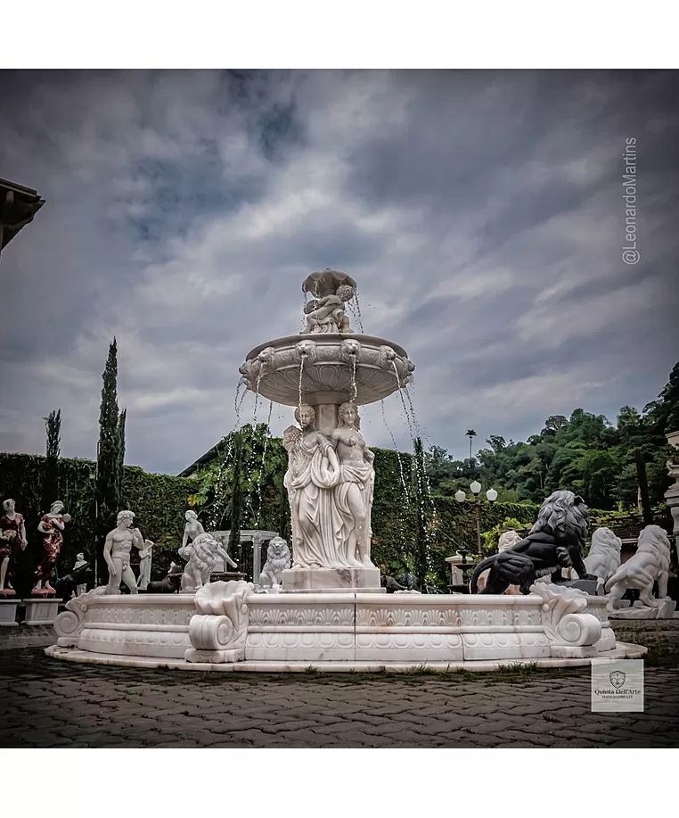 imagem de Chafariz de Mármore Monumental Fontana Royale - FMP362 Elegância e Sofisticação