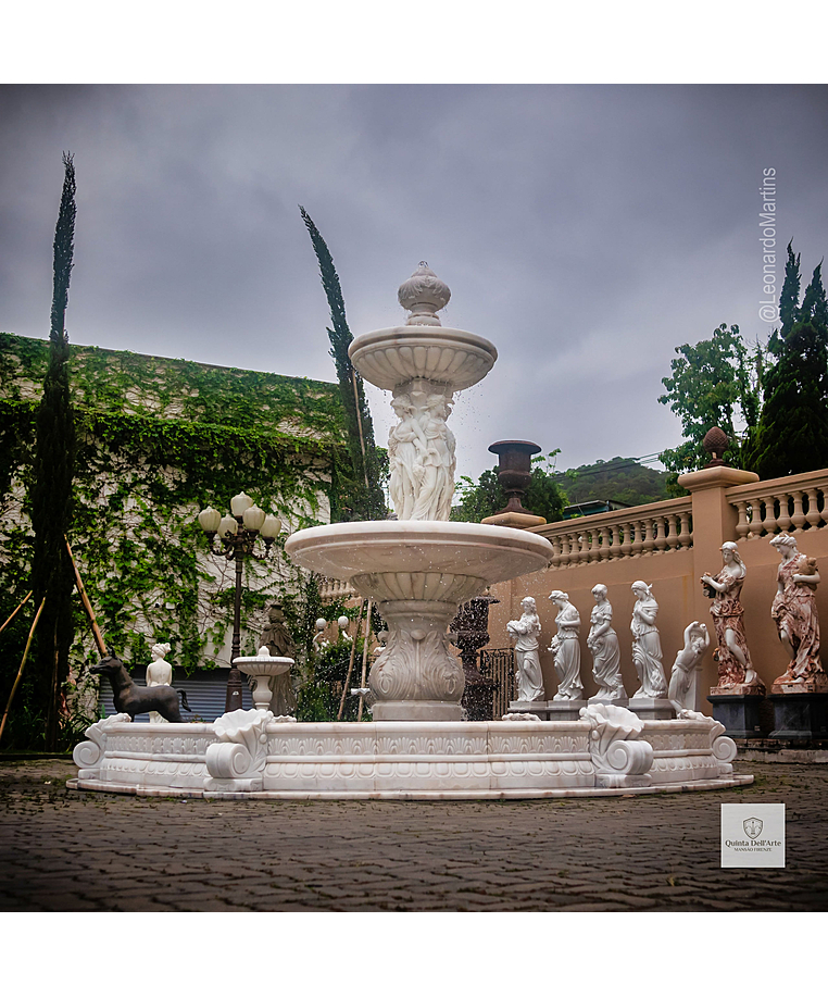 imagem do produto Chafariz de M�rmore Monumental Quatro Esta��es com Lago 350cm  - FMP350