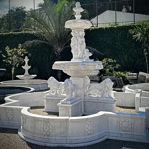 imagem de Chafariz de Mármore Versalles com Lago 320cm - FMP374 Elegância e Sofisticação