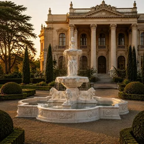 imagem de Chafariz de Mármore Versalles com Lago 320cm - FMP374 Elegância e Sofisticação