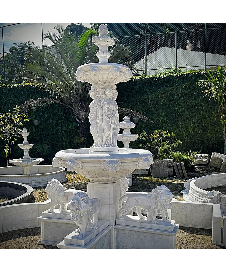 imagem do produto Chafariz de M�rmore Versalles com Lago 320cm - FMP374 Eleg�ncia e Sofistica��o