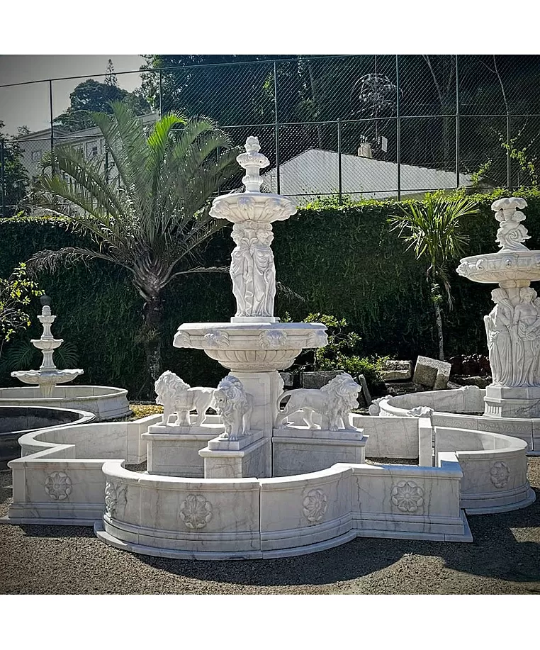 imagem do produto Chafariz de M�rmore Versalles com Lago 320cm - FMP374 Eleg�ncia e Sofistica��o