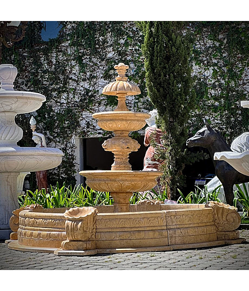 imagem de Chafariz Eleganza Mrmore Amarelo com Lago 180cm - FMP377