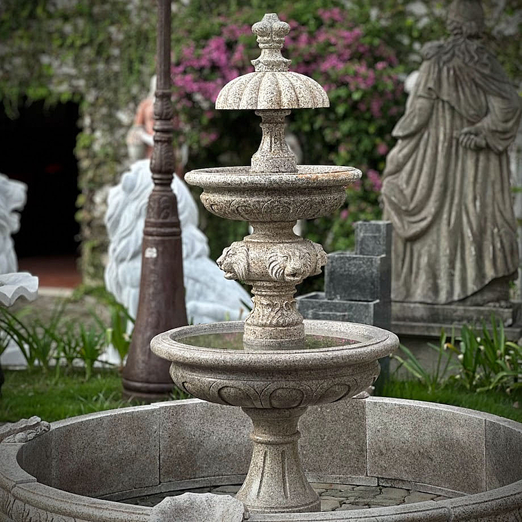 imagem do produto Chafariz Eleganza M�rmore Granito com Lago 180cm - FMP378 Design Cl�ssico para Jardins