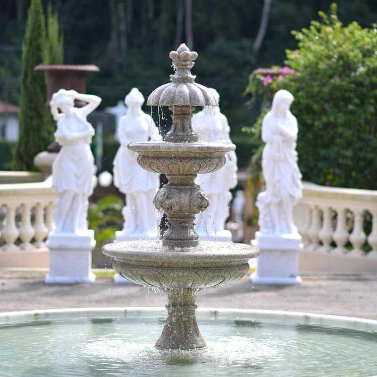 imagem do produto Chafariz Eleganza M�rmore Granito com Lago 180cm - FMP378 Design Cl�ssico para Jardins