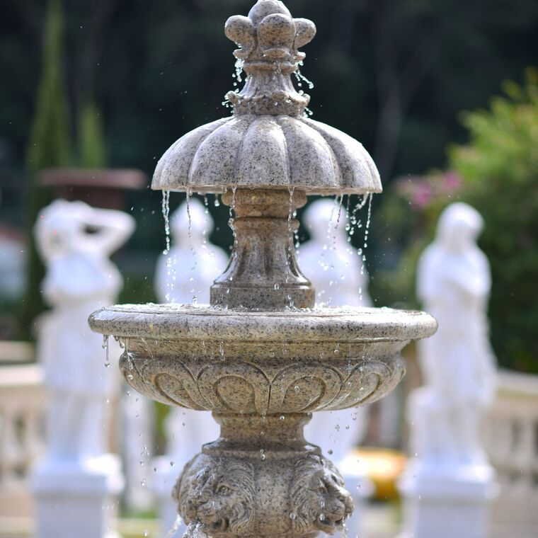 imagem do produto Chafariz Eleganza M�rmore Granito com Lago 180cm - FMP378 Design Cl�ssico para Jardins