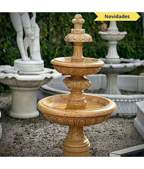 imagem de Chafariz em Mármore Amarelo 165cm - FMP388