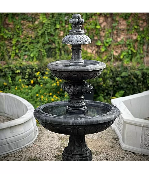 imagem de Chafariz em Mármore Preto 165cm - FMP238