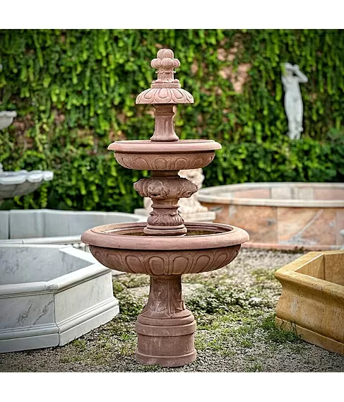imagem de Chafariz em Mármore Rosso 165cm - FMP387