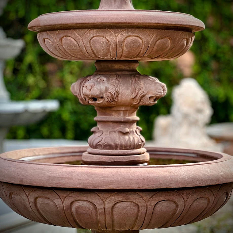 imagem do produto Chafariz em M�rmore Rosso 165cm - FMP387 Beleza e Harmonia no Jardim