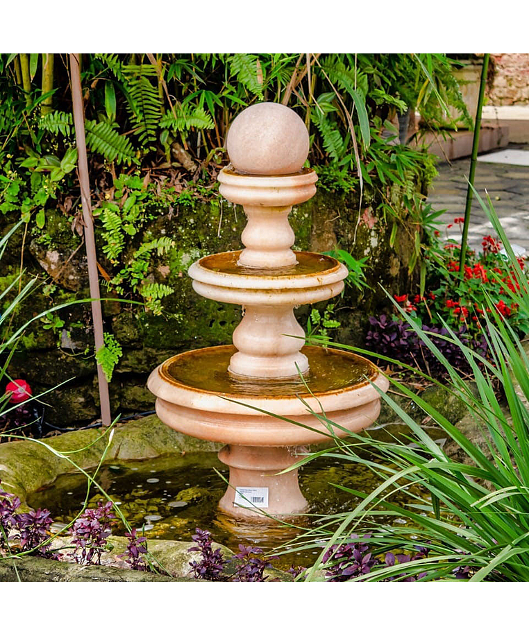 imagem do produto Chafariz Esfera Rosa em M�rmore 120cm - FMP138 Design Cl�ssico