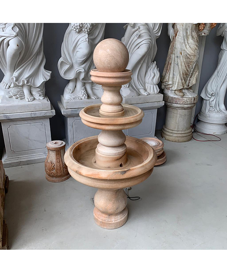 imagem do produto Chafariz Esfera Rosa em M�rmore 120cm - FMP138 Design Cl�ssico