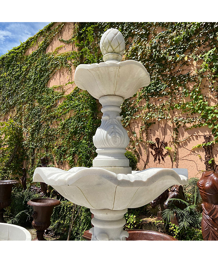 imagem do produto Chafariz Grande 3 Pratos M�rmore Branco 250cm - FMP198A Paisagismo Cl�ssico