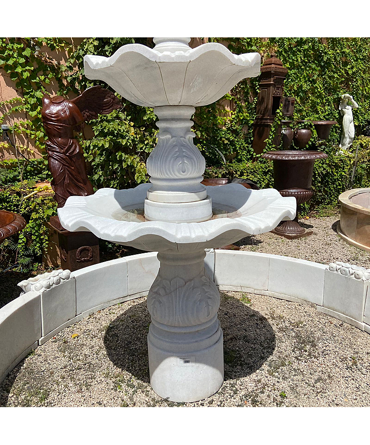 imagem do produto Chafariz Grande 3 Pratos M�rmore Branco 250cm - FMP198A Paisagismo Cl�ssico