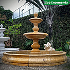 imagem do produto Chafariz Moderno 2 Pratos em M�rmore Amarelo 210cm - FMP382 