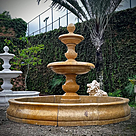 imagem do produto Chafariz Moderno 2 Pratos em M�rmore Amarelo 210cm - FMP382 