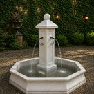 imagem do produto Chafariz Moderno com Lago M em M�rmore 148cm - FMP167M Pe�a Decorativa para Jardins