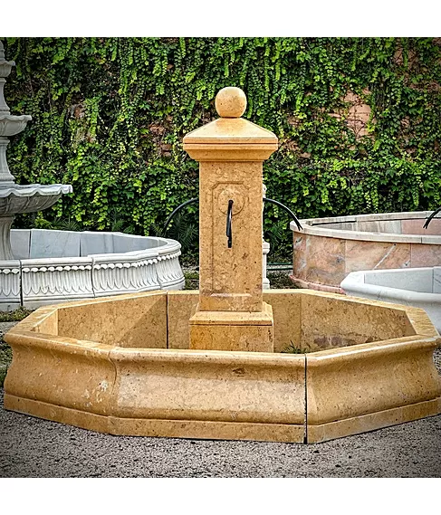 imagem de Chafariz Moderno em Mármore Marrom 148cm - FMP067