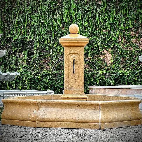 imagem de Chafariz Moderno em Mármore Marrom 148cm - FMP067 Elegância e Sofisticação