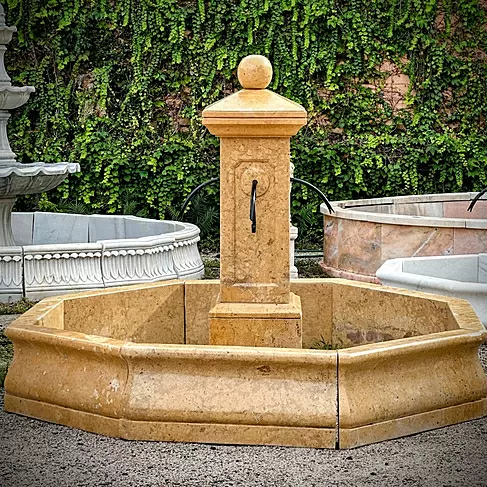 imagem de Chafariz Moderno em Mármore Marrom 148cm - FMP067 Elegância e Sofisticação