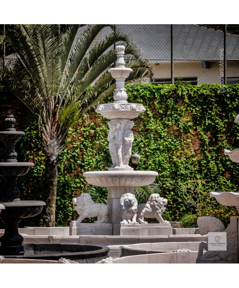 imagem do produto Chafariz Palatino em M�rmore Branco 500cm - FMP394 Luxo Monumental para Jardins