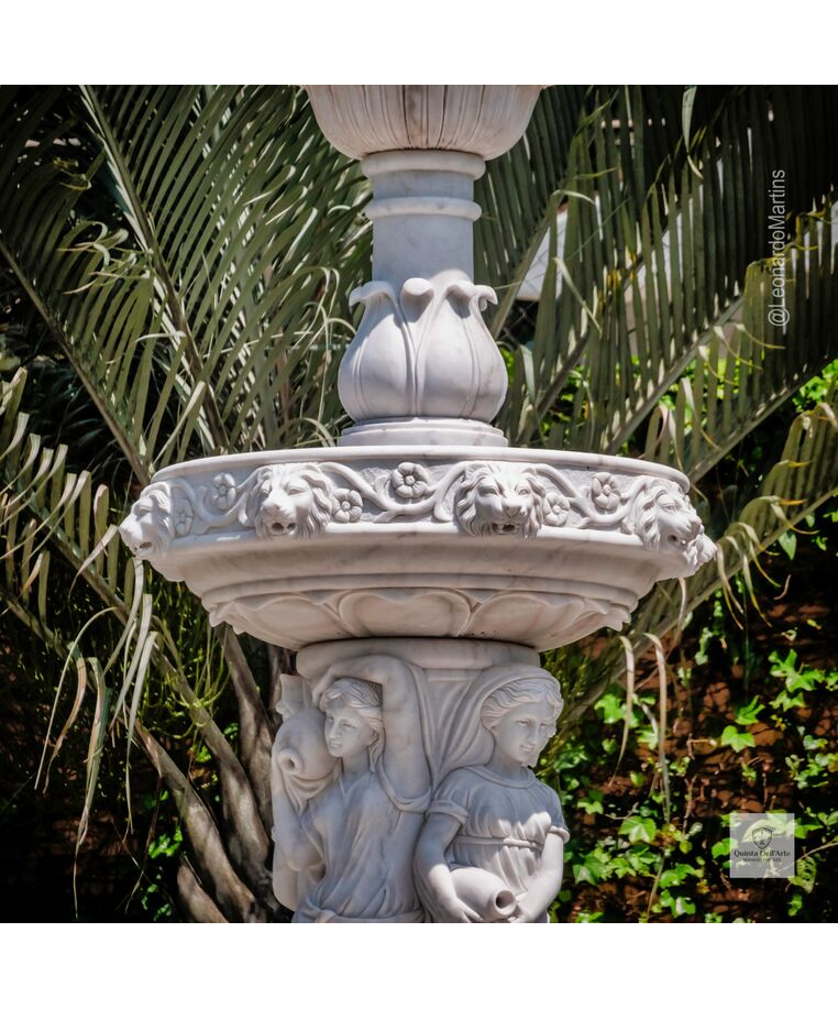 imagem do produto Chafariz Palatino em M�rmore Branco 500cm - FMP394 Luxo Monumental para Jardins