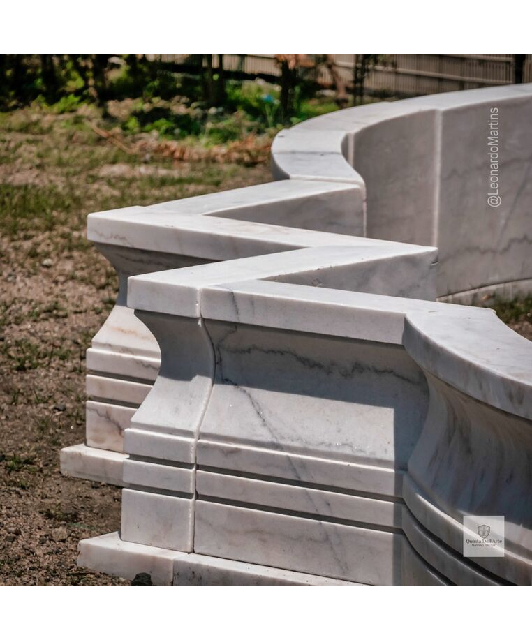 imagem do produto Chafariz Palatino em M�rmore Branco 500cm - FMP394 Luxo Monumental para Jardins