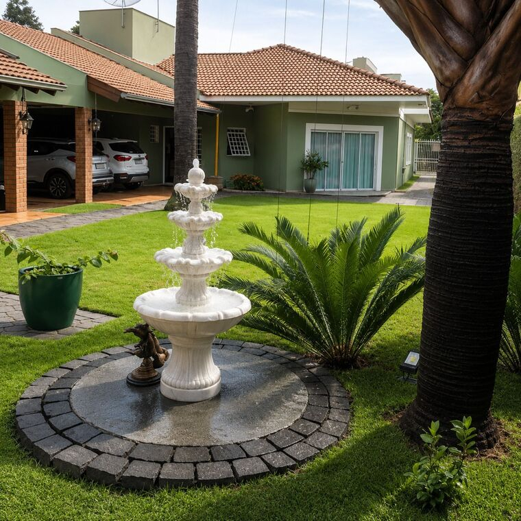 imagem do produto Chafariz para Jardim 4 Pratos 135cm - FC012BP Paisagismo Sofisticado