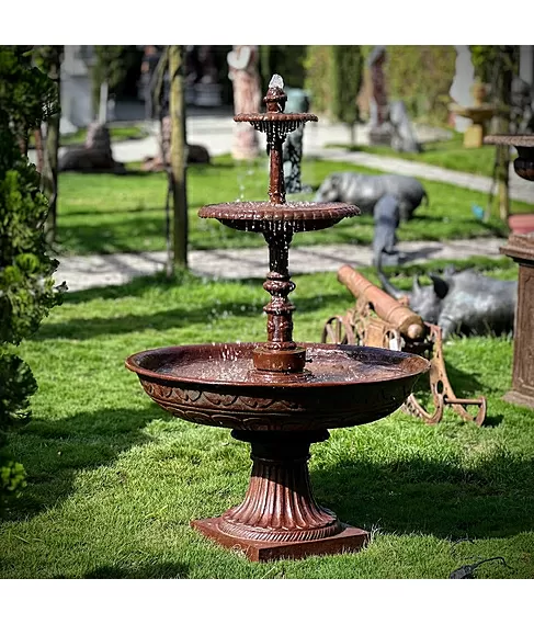 imagem de Chafariz para Jardim Colonial de Ferro Fundido 155cm - FF072 Estilo Clássico