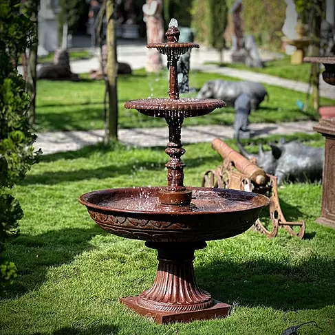 imagem de Chafariz para Jardim Colonial de Ferro Fundido 155cm - FF072 Estilo Clássico