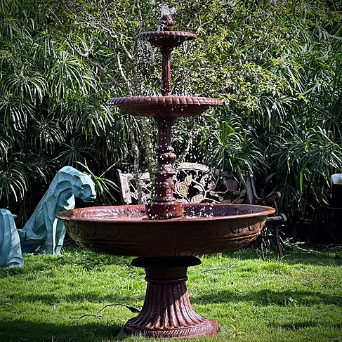imagem de Chafariz para Jardim Colonial de Ferro Fundido 155cm - FF072 Estilo Clássico