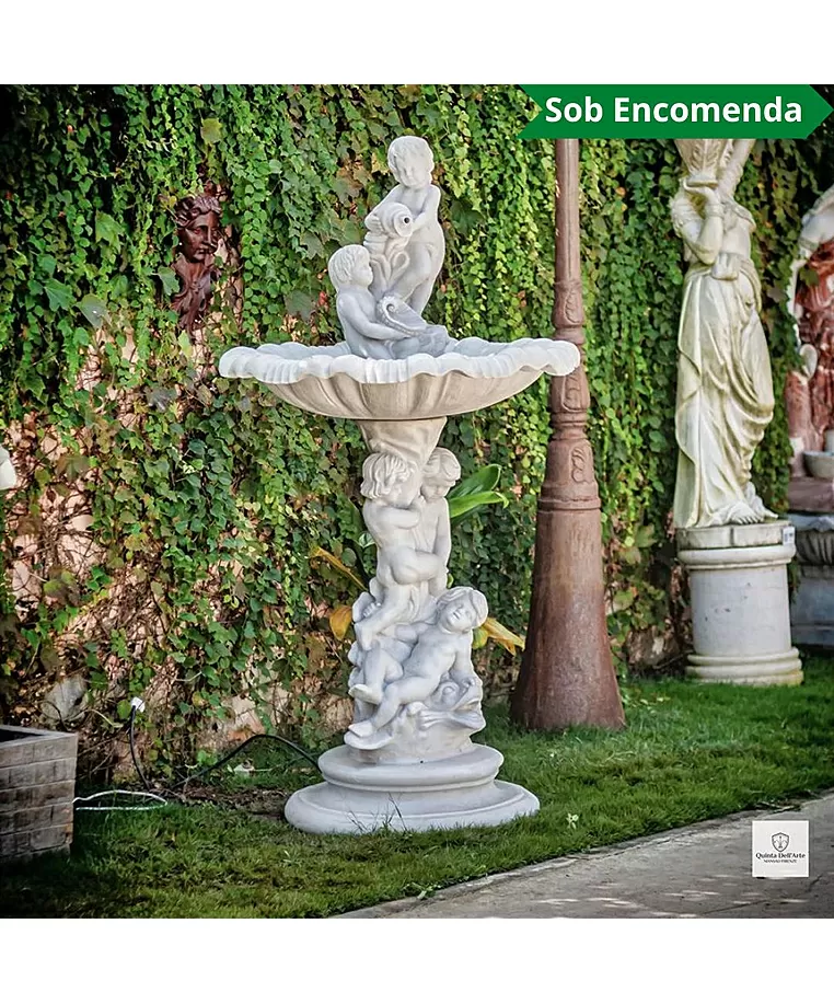 imagem de Chafariz para Jardim Meninos 190cm - FML022 Escultura Ornamental com Movimento 
