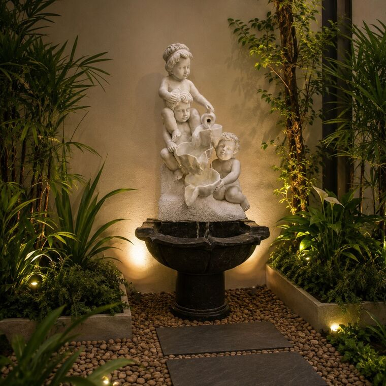 imagem do produto Chafariz para Jardim Meninos 190cm - FML022