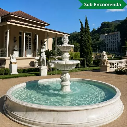imagem de Chafariz Roma Mármore Branco 180cm - FMP390 Quinta Dellarte