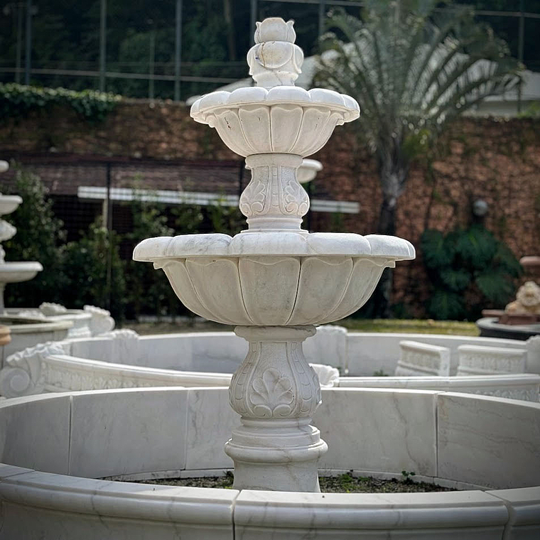 imagem do produto Chafariz Roma M�rmore Branco 180cm - FMP390 Quinta Dellarte