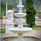 imagem do produto Chafariz Sofisticado em M�rmore Branco para Paisagismo - FMP219
