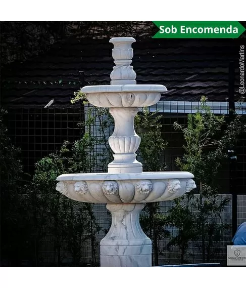 imagem de Chafariz Venezia em Mármore Branco 290cm - FMP368 | Elegância e Sofisticação