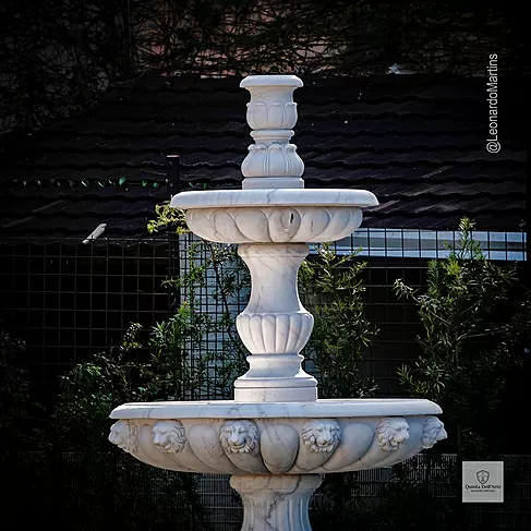 imagem de Chafariz Venezia em Mármore Branco 290cm - FMP368 Elegância e Sofisticação