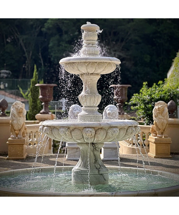 imagem do produto Chafariz Venezia em M�rmore Branco 290cm - FMP368 | Eleg�ncia e Sofistica��o