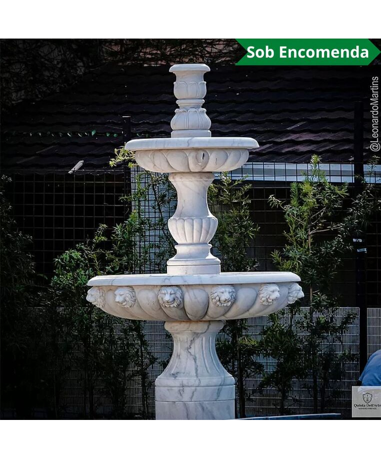 imagem do produto Chafariz Venezia em M�rmore Branco 290cm - FMP368 | Eleg�ncia e Sofistica��o