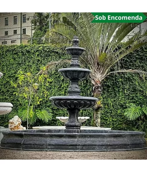 imagem de Chafariz Verona com Lago Mármore Preto 285cm - FMP369