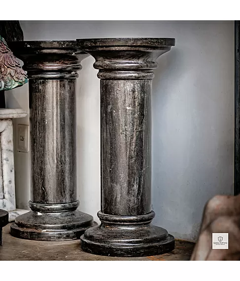 imagem de Coluna em Mármore Black 78cm  VRMP219 Elegante para Decoração e Projetos Sofisticados 