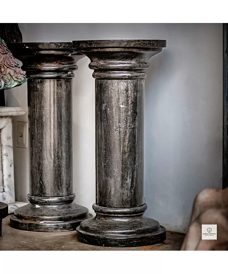 imagem de Coluna em Mármore Black 78cm  VRMP219 Elegante para Decoração e Projetos Sofisticados 