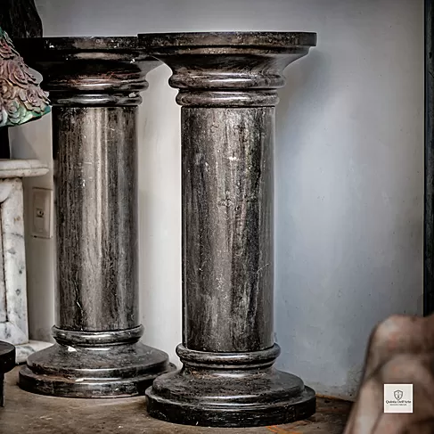 imagem de Coluna em Mármore Black 78cm  VRMP219 Elegante para Decoração e Projetos Sofisticados 