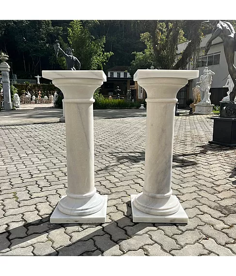 imagem de Coluna em Mármore Branco 103cm - VRMP431