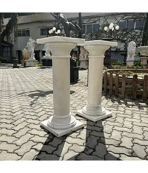 imagem de Coluna em Mármore Branco 103cm - VRMP431