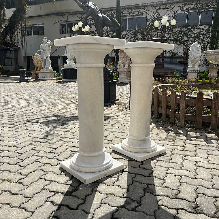 imagem do produto Coluna em M�rmore Branco 103cm VRMP431 Eleg�ncia Cl�ssica