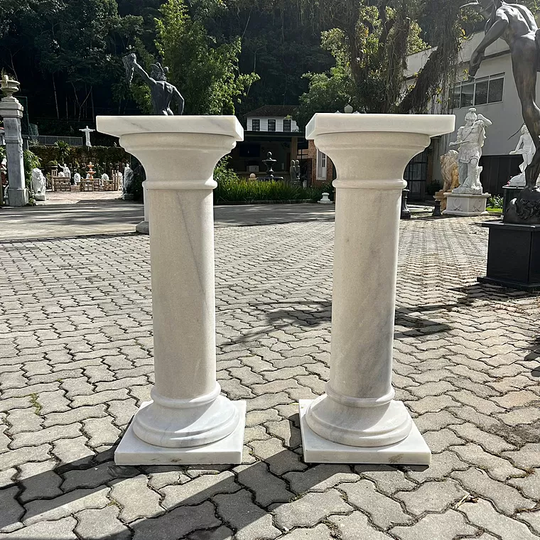imagem do produto Coluna em M�rmore Branco 103cm VRMP431 Eleg�ncia Cl�ssica