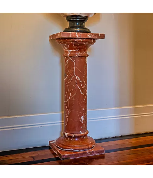 imagem de Coluna em Mármore Rosso 103cm  VRMP342 Elegante para Projetos Arquitetônicos de Luxo 