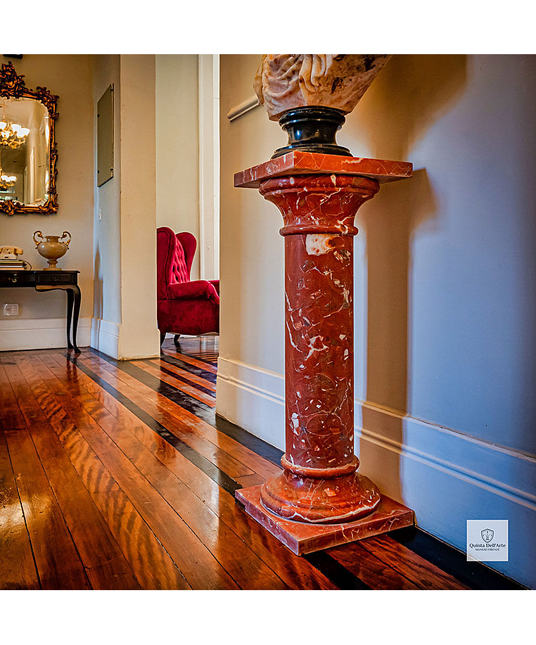 imagem do produto Coluna em M�rmore Rosso 103cm  VRMP342 Elegante para Projetos Arquitet�nicos de Luxo 